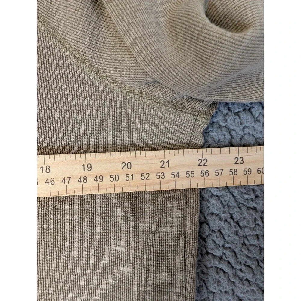 Banana Republic Men's Shirt Brown Henley Distressed Pullover Rugged Casual Med